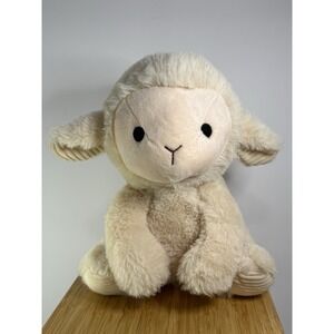 Spark Create Imagine Cream Lamb Plush Rattle Wrinkle‎ Stuffed Lovey Toy 10" EUC